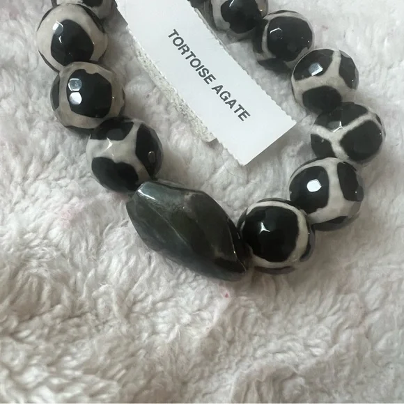 Black Tortoise Stretch Bracelet Nordstom NEW - Picture 2 of 4